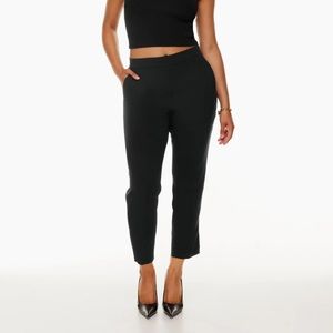 Aritzia Babaton Cropped Conan Crepe Trousers, Black